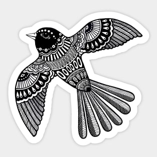 Black and white bird Sticker